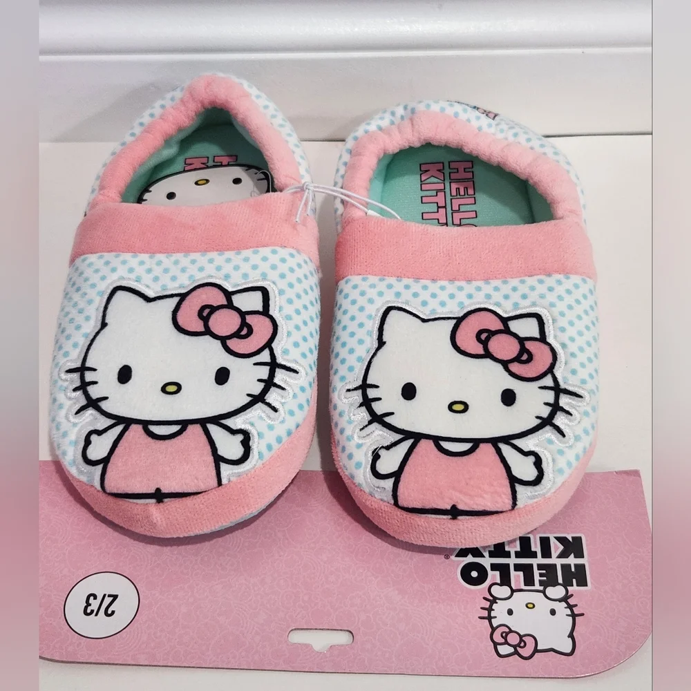 Hello Kitty Pink and White Kids Slippers